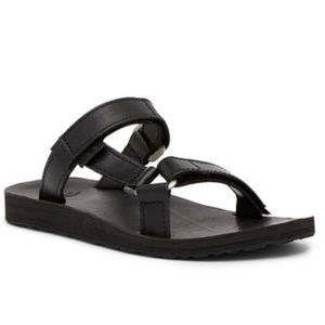 Teva Women’s Leather Slide Sandal Black 8